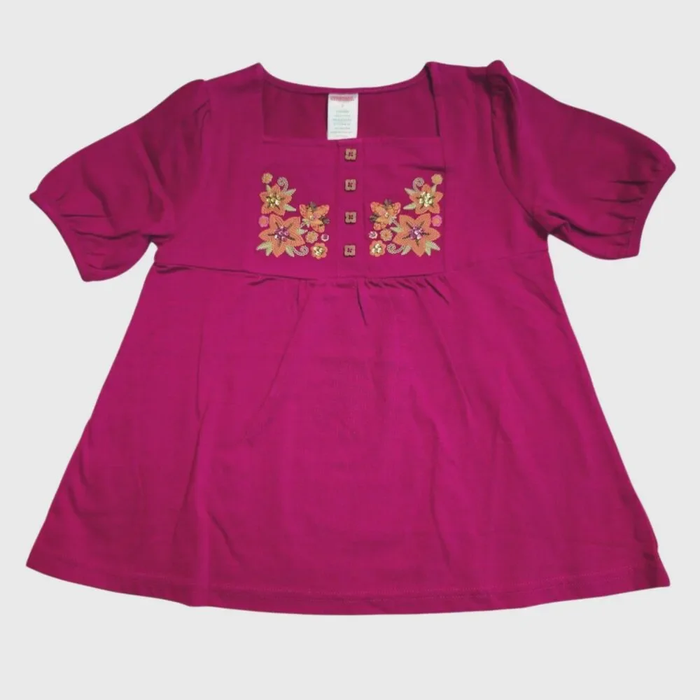 Vintage Gymboree Tunic Top Size 5 Magenta Savanna Sunset Babydoll NWT